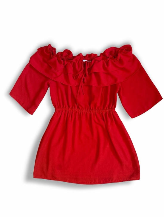 Jack by BB Dakota Dresses & Skirts - JACK by BB Dakota Off-Shoulder Bright Red Ruffles at Shoulders Mini Dress 💃